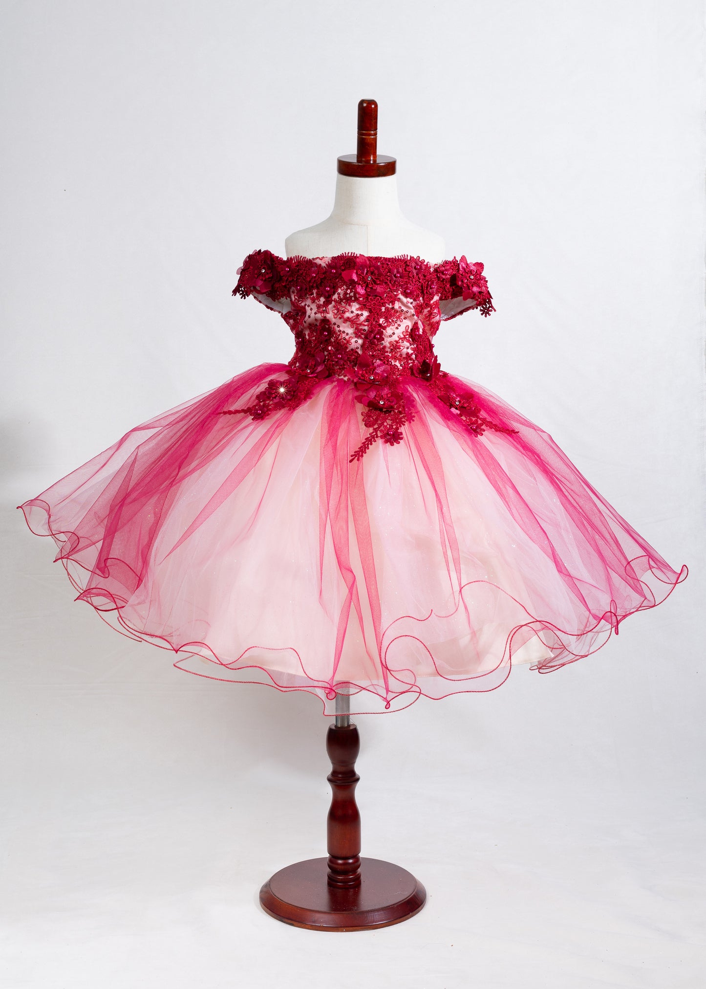 Girls Dress 14-two tone 3Dflower