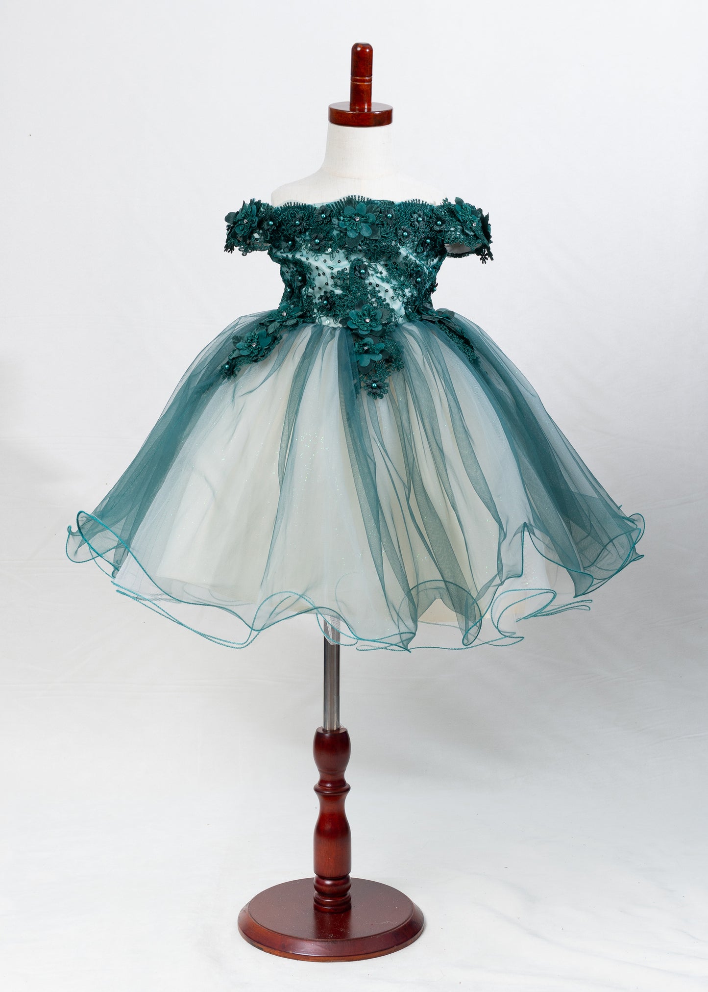 Girls Dress 14-two tone 3Dflower