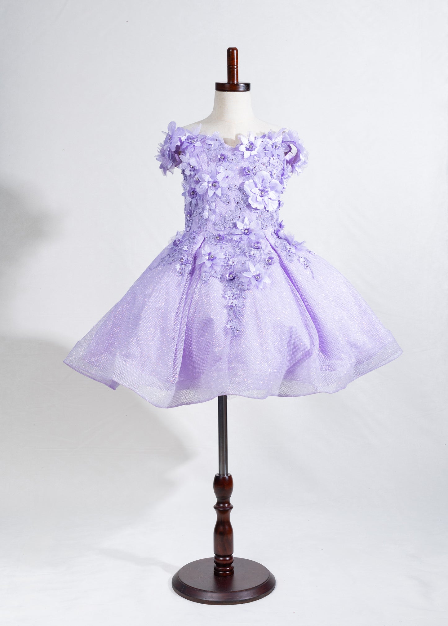 Girls Dress 04-3D flower girl dress