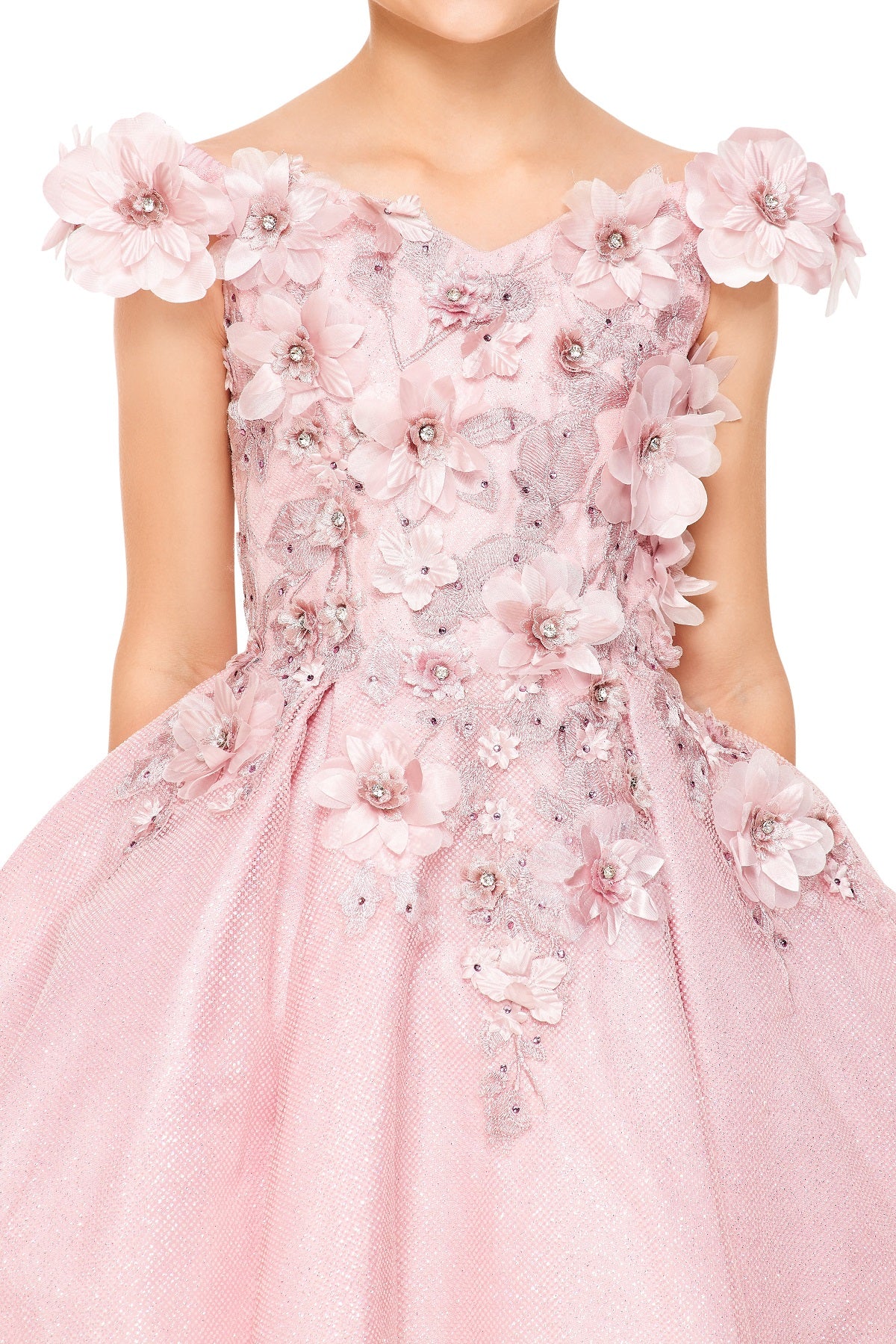 Girls Dress 04-3D flower girl dress