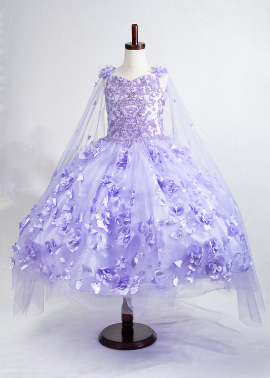 Girls Dress 01-Minnie Quinceanera 3D flower girl dress