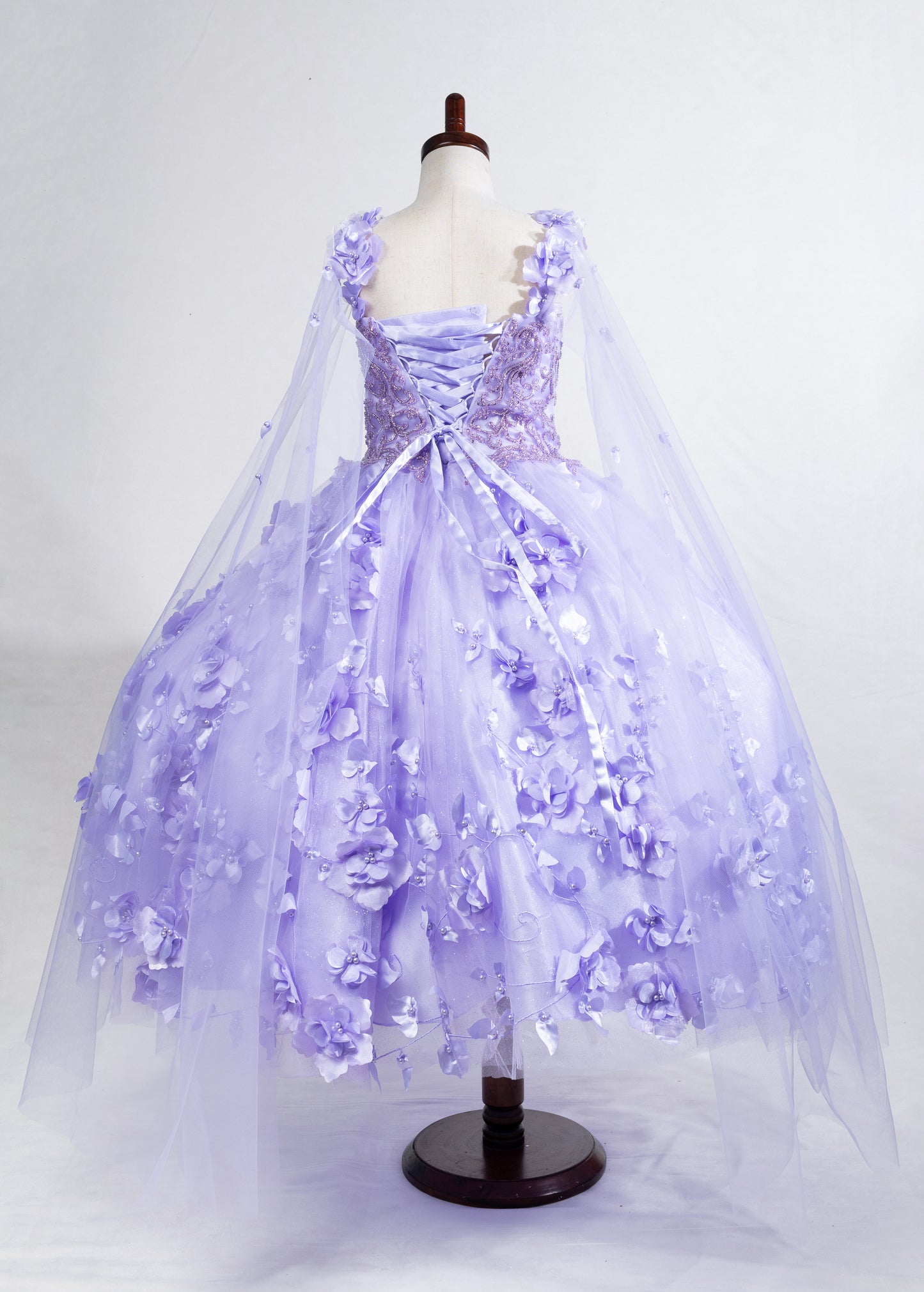 Girls Dress 01-Minnie Quinceanera 3D flower girl dress