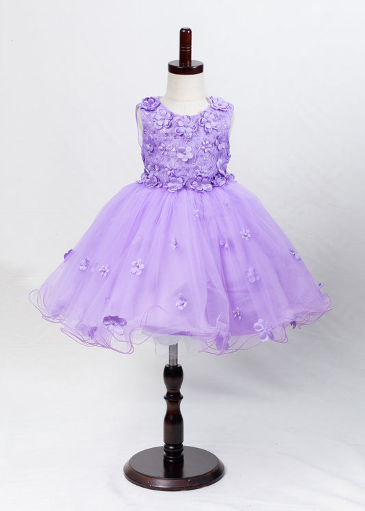 Girls Dress 19-Party 3Dflower girl dress
